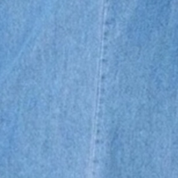 BLUE DENIUM COLD SHOULDER FRAYED EDGING DRESS - Picture 7 of 8